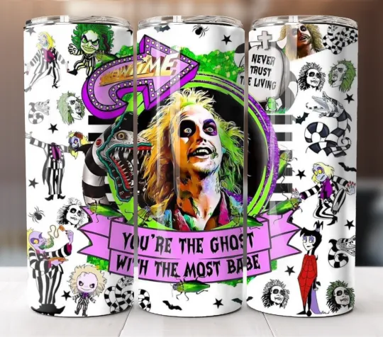 Beetlejuice 20oz Stainless Steel Tumbler - Insulated Mug