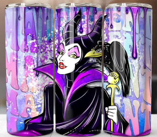 Discover Maleficent 20oz Tumbler Travel Mug Stainless Steel Cup Mug Straw Lid