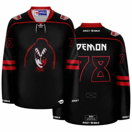 Discover KISS The Solo Albums The Demon Hockey Jersey