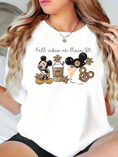 Discover Disney Mickey & Minnie Pumpkin Coffee T-Shirt for Men and Women