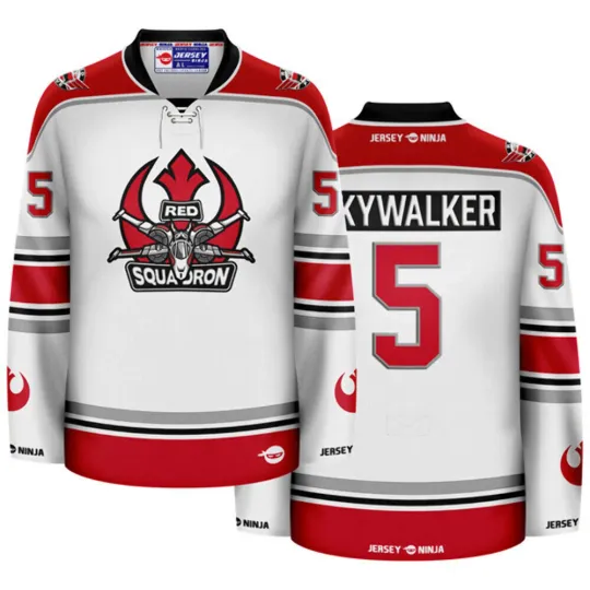Discover Red Squadron Skywalker Men's Hockey Jersey