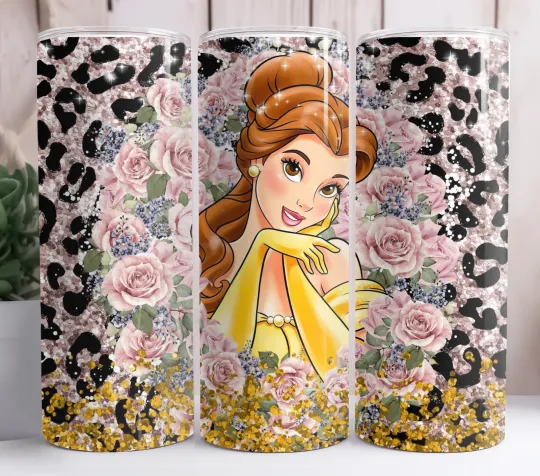 Belle Roses 20oz Tumbler Insulated Stainless Travel Mug Cup Straw Lid