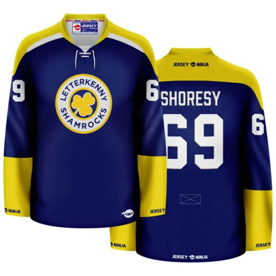 Discover Letterkenny Shamrocks Blue Men's Hockey Jersey