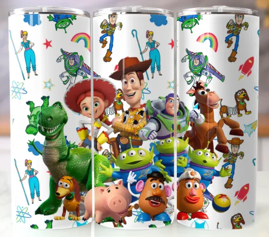 Discover Toy Story Tumbler 20oz Insulated Stainless Steel Cup Travel Mug Straw Lid