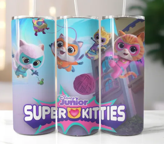 Discover SuperKitties 20oz Stainless Steel Insulated Cup Mug Lid Straw