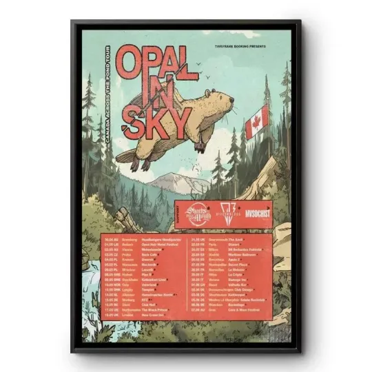 Discover Opal In Sky Canada Europe Tour 2026 Metal Concert Poster Print