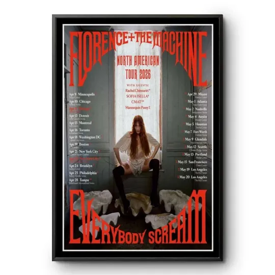 Discover Florence The Machine 2026 North America Tour Poster