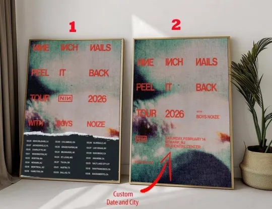 Discover NINE INCH NAILS Peel It Back Tour 2026 Poster, Custom Tour Poster