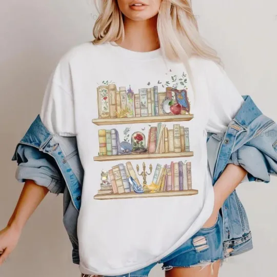 Discover Beauty And The Beast Belle Princess Book Belle's Library T-Shirt, Gift For Friends
