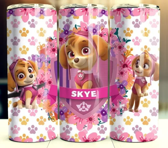 Discover Skye Cartoon 20oz Tumbler Insulated Stainless Steel Cup Mug Straw Lid
