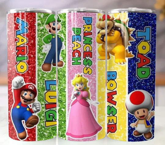 Super Mario 20oz Tumbler – Stainless Steel Insulated Travel Mug