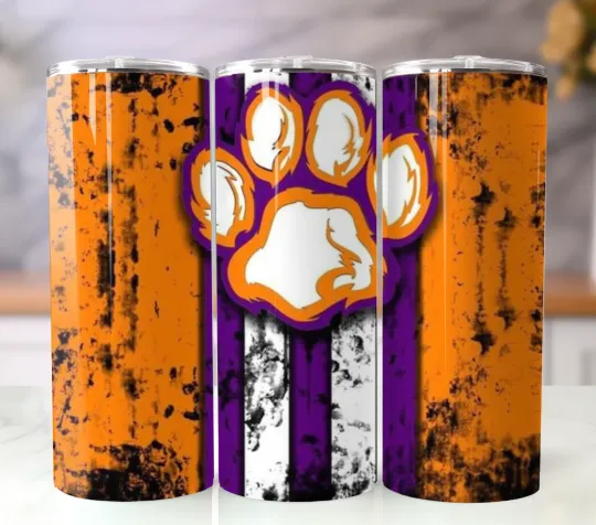 Discover 20oz Insulated Tumbler with Straw Clemson Tigers Stainless Steel Travel Mug