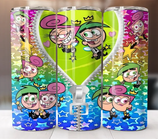 Discover The Fairly OddParents 20oz Insulated Tumbler with Straw-Stainless Steel Mug