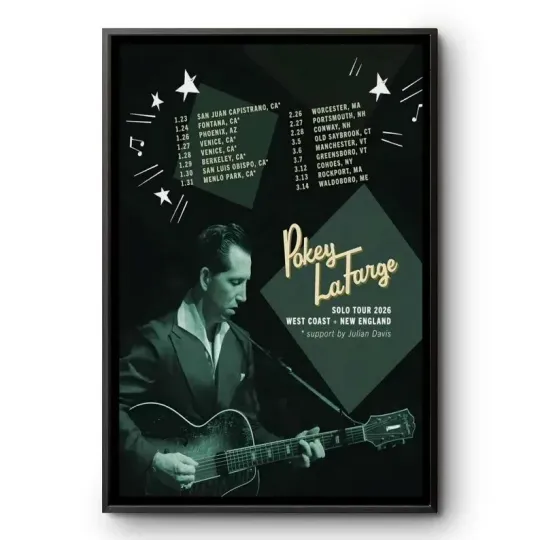 Discover Pokey LaFarge Solo Tour 2026 West Coast New England Concert Poster