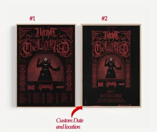 Discover Vana The Lady In Red Tour 2026 Poster