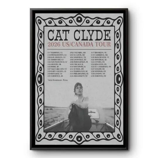 Discover Cat Clyde 2026 US Canada Tour Poster Folk Indie Music Wall Art