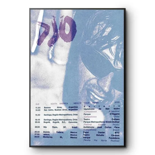 Discover Djo Tour 2026 Concert Poster Indie Rock Music Wall Art