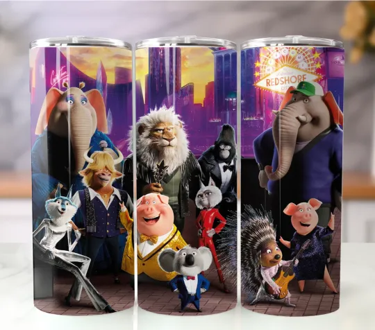 Discover 20oz Stainless Steel Tumbler Insulated Travel Mug Sing Movie Theme