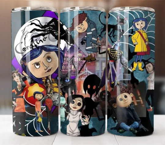 Coraline 20oz Insulated Tumbler with Straw - Stainless Steel Mug