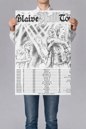 Discover Glaive Y'ALL TOUR 2026 God Save the Three Poster