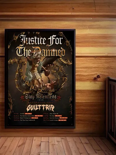 Discover Justice For The Damned Tour Australia 2026 Poster