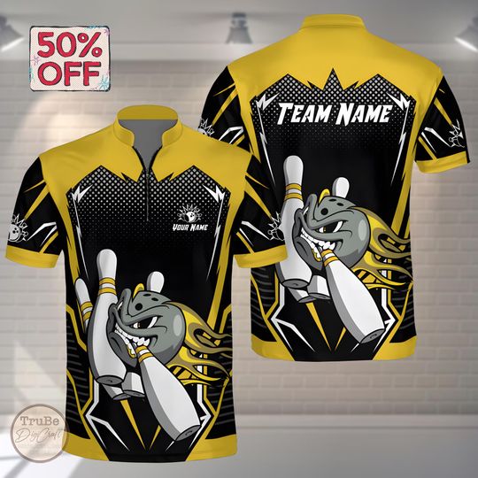 Discover Personalized Bowling Polo Jersey: Custom Team Shirt, Bowler Gift