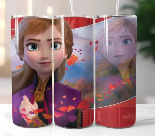 Discover Anna Frozen Tumbler 20oz Stainless Steel Straw Insulated Cup Mug