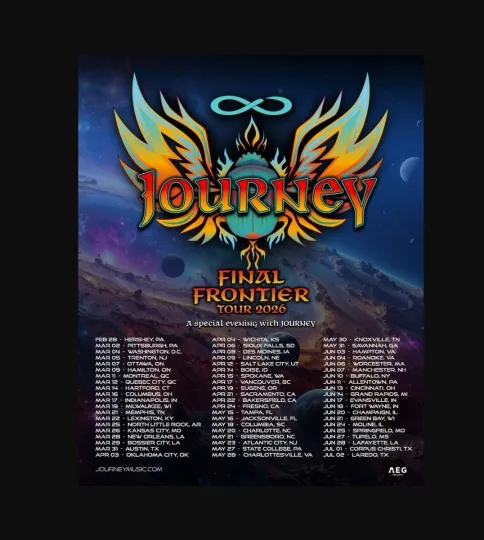 Discover Journey 2026 – Final Frontier Tour Poster