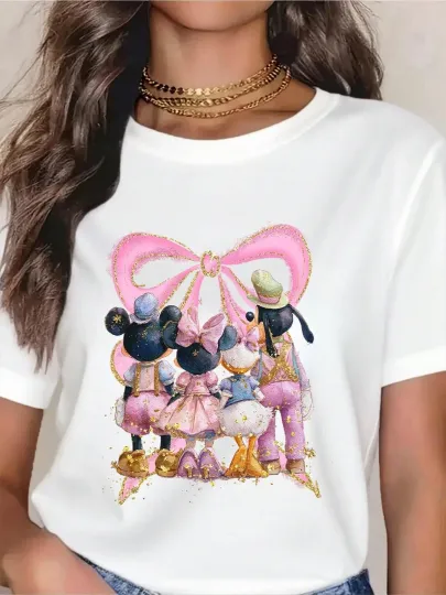 Discover Disney Funny Cute Minnie Mouse And Mickey Mouse T-Shirt