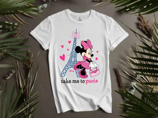 Discover Cute Minnie Mouse Take Me To Paris T-Shirt, Gift For Friends