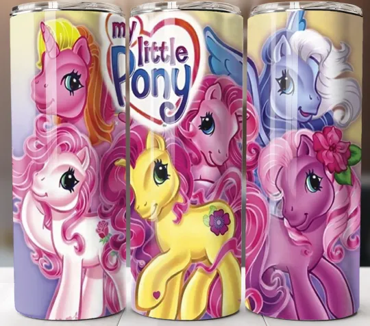 Discover My Little Pony Tumbler 20oz Insulated Stainless Steel Travel Mug Cup Straw Lid