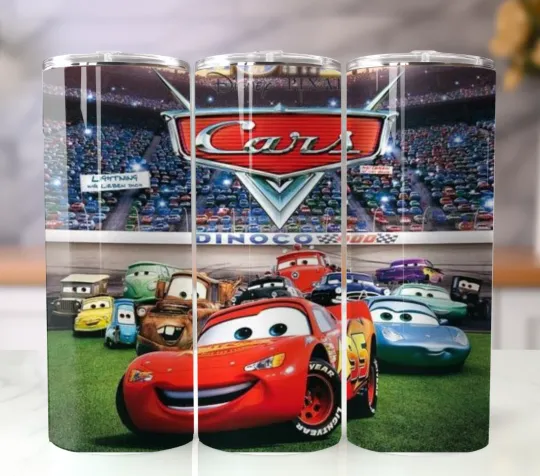 Discover 20oz Stainless Steel Tumbler Insulated Travel Mug Cars Movie Theme