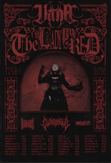 Discover NEW Vana The Lady Red Tour 2026 Poster Home Decor, Wall Art, No Frame, Fan Gift