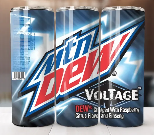 Discover 20oz Stainless Steel Tumbler Insulated Travel Mug Mountain Dew Voltage