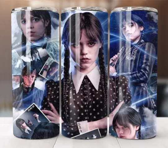 20oz Stainless Steel Tumbler Insulated Travel Mug Wednesday Addams