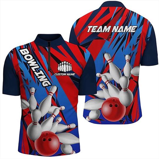 Discover Custom Bowling Team Shirt, Personalized Bowling Jersey, Strike Bowling Shirt with Team Name, Bowling League Gift