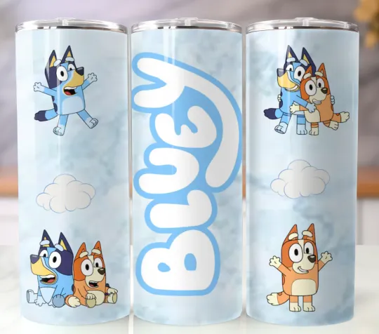 BlueyDad 20oz Tumbler – Stainless Steel Insulated Travel Mug,Disney Inspired