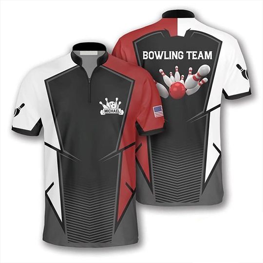 Discover Personalized Bowling Shirt Custom Name & Team, Funny Bowling Jersey Unisex, Bowling Team Uniform Gift