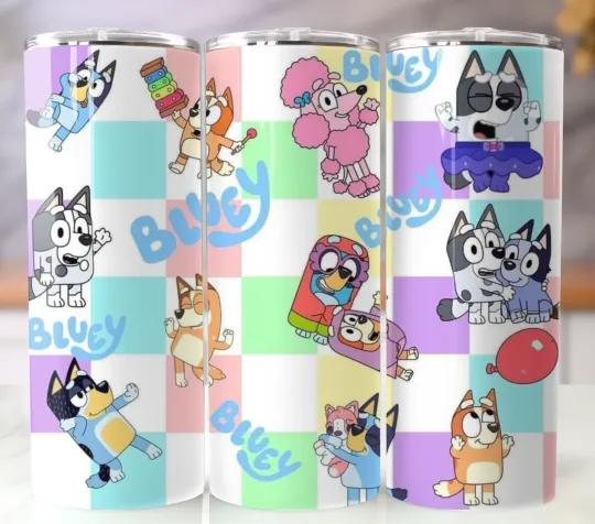 BlueyDad 20oz Stainless Steel Insulated Kids Tumbler – Travel Mug Gift