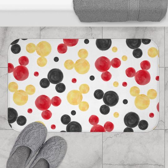 Discover Mickey Colors Bath Mat, Bathroom Rug, Home Decor, Housewarming Gift