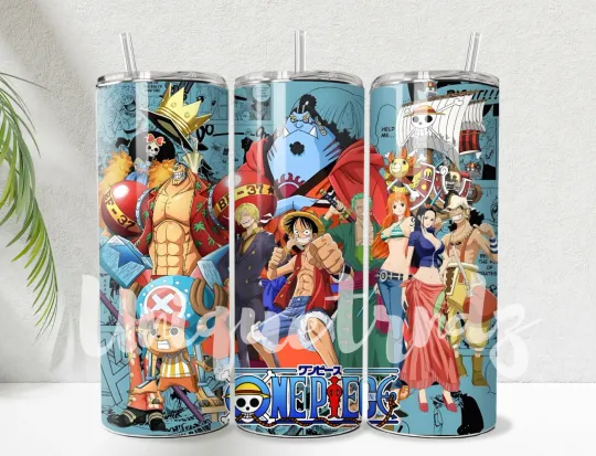Discover One Piece Anime Straight 20oz Tumbler Mug Cup Insulated Stainless Steel #14