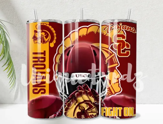 Discover USC Trojans Team Straight 20oz Tumbler Mug Cup Insulated Stainless Steel