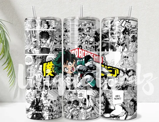 Discover Hero Anime Straight 20oz Tumbler Mug Cup Insulated Stainless Steel #1