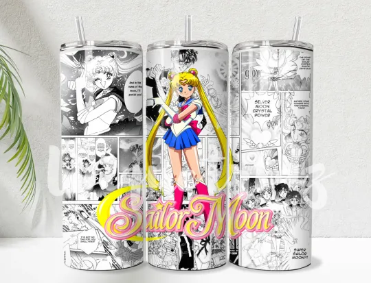 Sailor Moon  Anime Straight 20oz Tumbler Cup Mug Insulated Stainless Steel #2