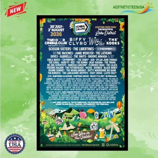 Discover Kendal Calling The Lake District Summer Tour 2026 Poster Home Decor