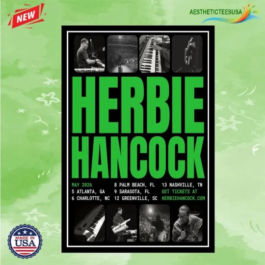 Discover Herbie Hancock May Tour 2026 New Poster Home Decor, Wall Art, Fan Gift
