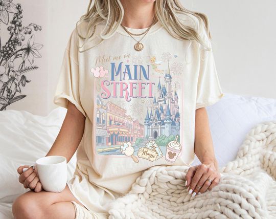 Discover Meet Me On Main Street Comfort Colors TShirt, Magic Kingdom Tshirt, Main Street Theme Park Tee, Disney Family Trip Matching 2026 Shirt