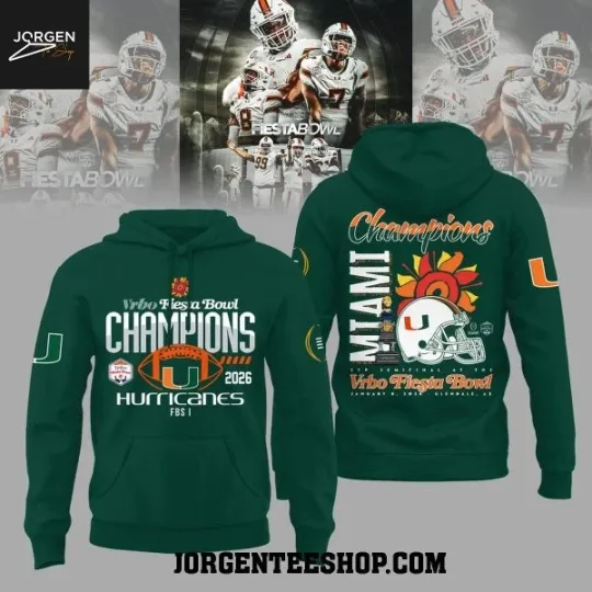 Discover Miami Hurricane Fiesta Bowl Champions NCAA Playoffs Hoodie