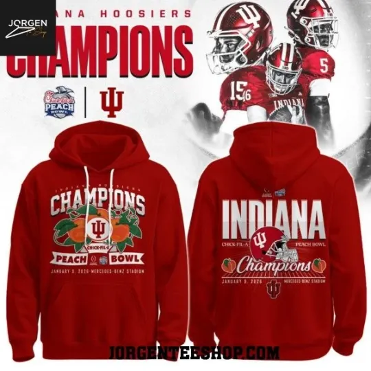 Indiana Hoosier Peach Bowl Champions 2025-2026 Victory Hoodie