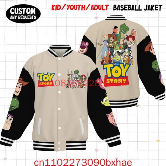 2026 New Disney Toy Story Baseball Jacket Buzz Lightyear Jacket  Cartoon Jacket For Him Toy Story Gift